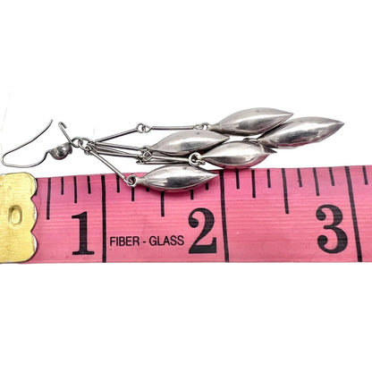 2 Sets of Pierced Earrings Silver Dangle