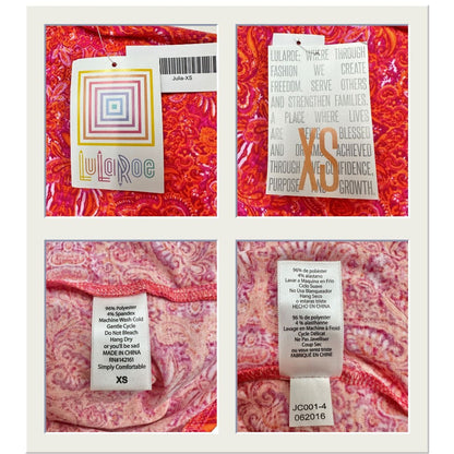 LuLaRoe Retired Julia Bundle of 2 XS Dresses all NWT Multicolors