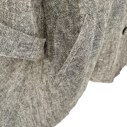 Stijfselkissie Shirt Jacket Womens XS Gray Textured Linen Drape Style Pockets