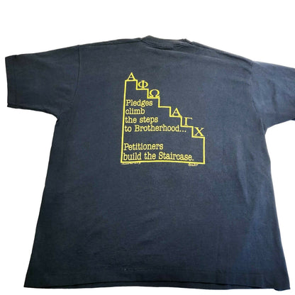 Alpha Gamma Chi Frostburg 1993 Blue XL T-Shirt Chartering Ceremony Vintage EUC
