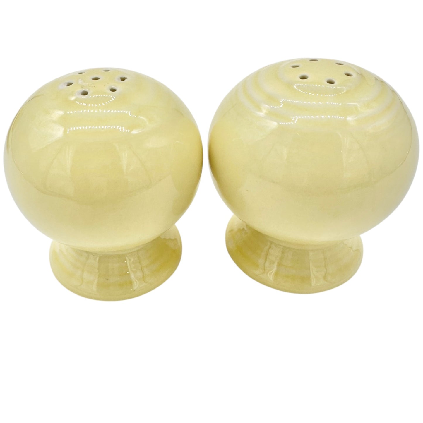 Fiesta Vintage Yellow Salt and Pepper Shakers Creamer with Tray 4pc Set