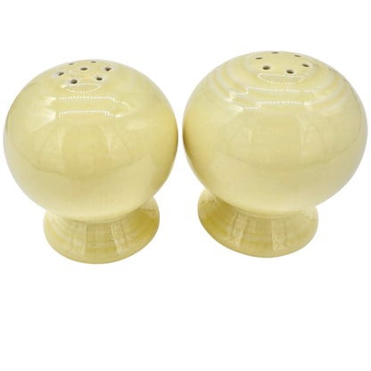 Fiesta Vintage Yellow Salt and Pepper Shakers Creamer with Tray 4pc Set