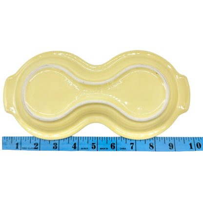 Fiesta Vintage Yellow Salt and Pepper Shakers Creamer with Tray 4pc Set