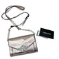 Nine West Metallic Crossbody Bag With Chain Strap & Jewel Detail NWT