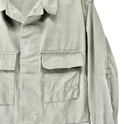 Vintage Genuine Gear Military Style Shirt Jacket Mens M-L Olive Green Button-Up