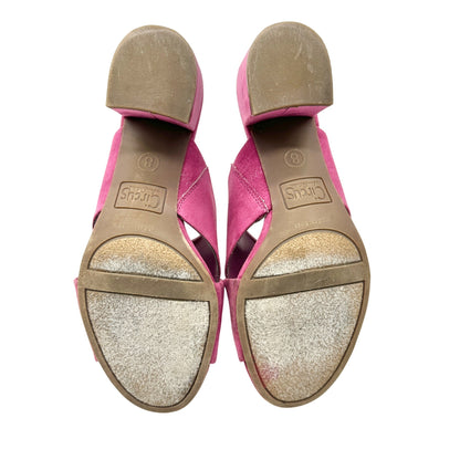 Circus By Sam Edelman Mules Womens Size 8 M Stevie Pink Suede Block Heel Slip-On