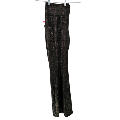 Livi By Lane Bryant Pants Women 18/20 Black Gold Glitter Wicking Flare Quick Dry