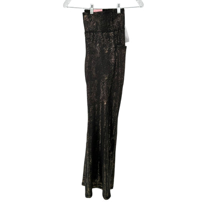 Livi By Lane Bryant Pants Women 18/20 Black Gold Glitter Wicking Flare Quick Dry