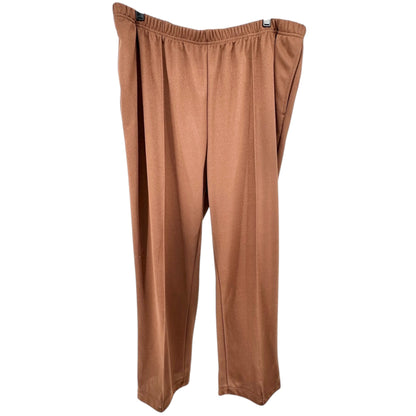 Sara Morgan Pants Womens XXP Brown Polyester Elastic Waist Comfort Simplicity