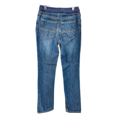 Carters Kid Size 8 Blue Elastic Waist Denim Jeans Drawstring Casual Cotton Pant