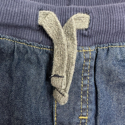 Carters Kid Size 8 Blue Elastic Waist Denim Jeans Drawstring Casual Cotton Pant