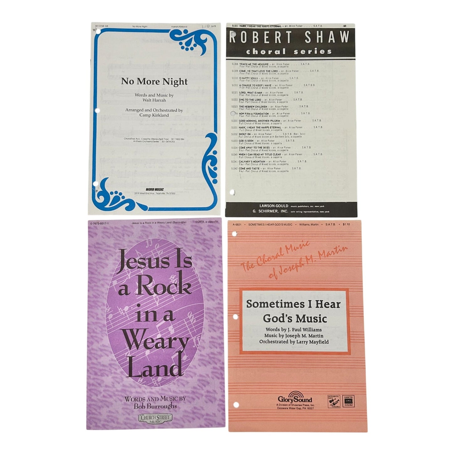 Set Of 18 Mixed Choral Music Hymns and Song Sheets SATB and SSA Arrangements