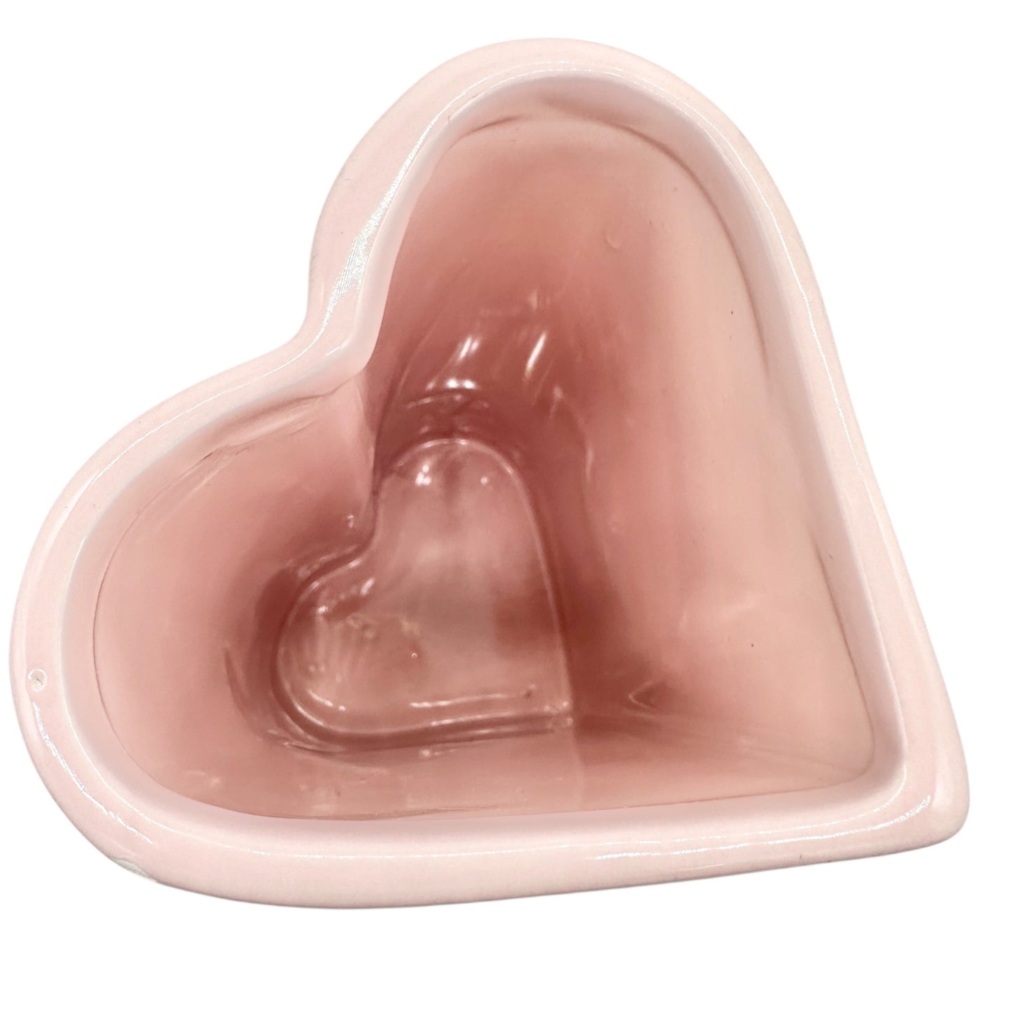 Rae Dunn Artisan Collection Love Struck Heart-Shaped Ceramic Vase Pink 7" Tall
