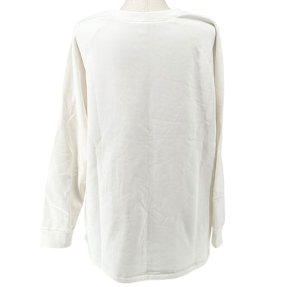 Old Navy Maternity Sweatshirt Womens XXL Long-Sleeve Human Kind Graphic Cream
