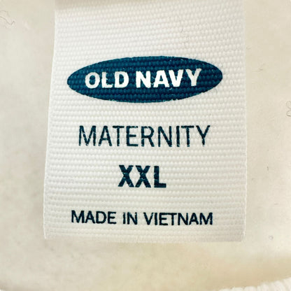 Old Navy Maternity Sweatshirt Womens XXL Long-Sleeve Human Kind Graphic Cream