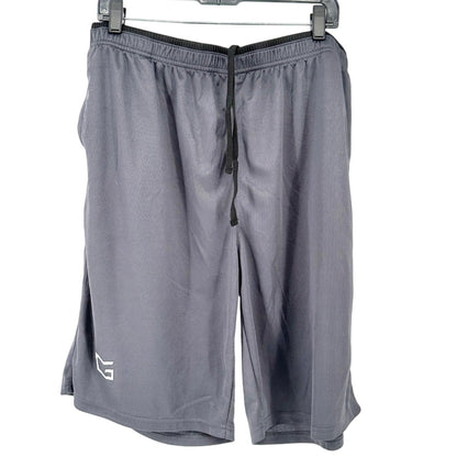 Mens Gray Gradual Athletic Shorts XL Elastic Waistband Drawstring Lightweight