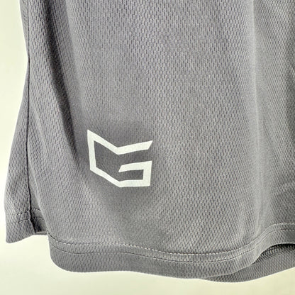Mens Gray Gradual Athletic Shorts XL Elastic Waistband Drawstring Lightweight
