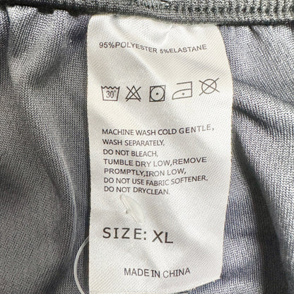 Mens Gray Gradual Athletic Shorts XL Elastic Waistband Drawstring Lightweight