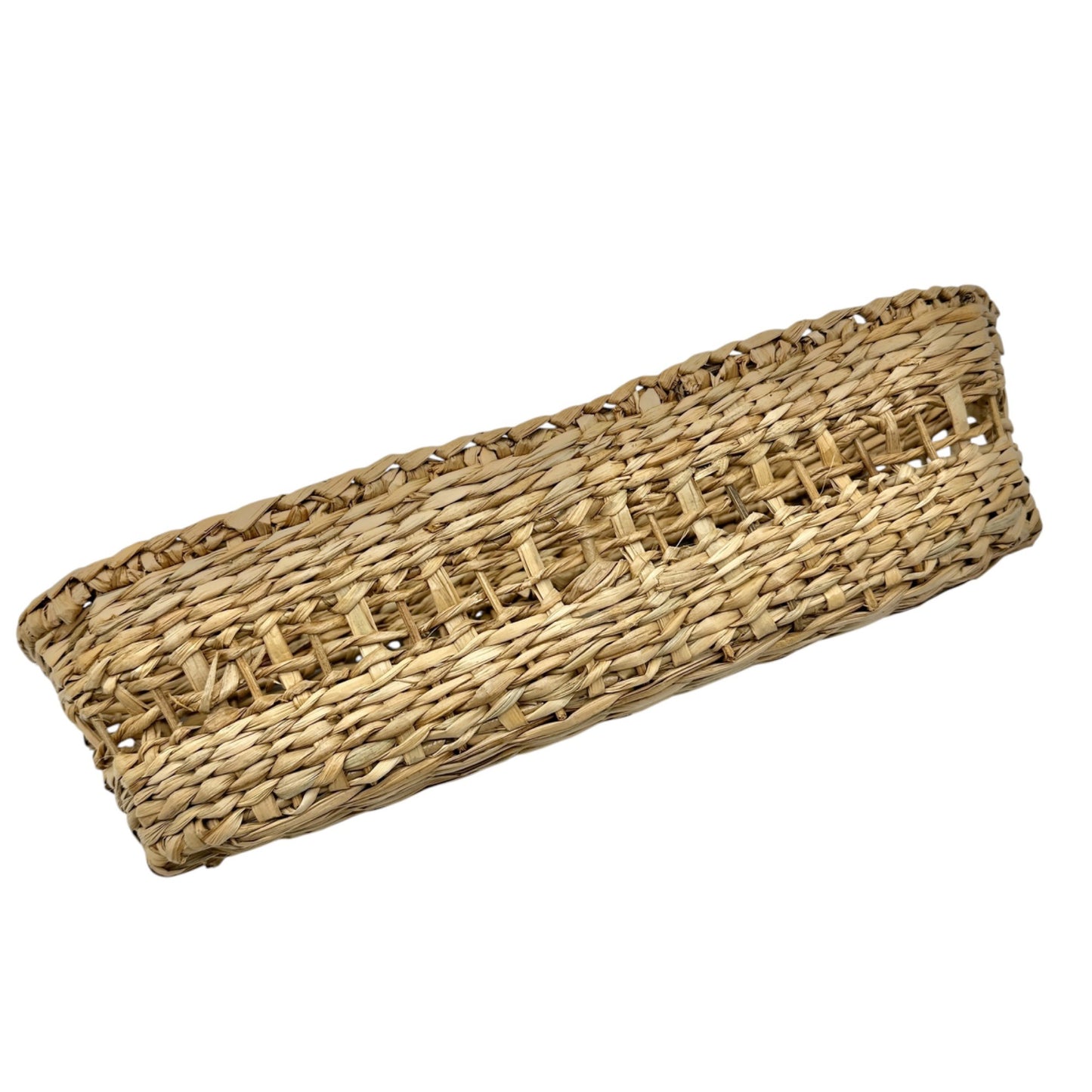Hearth and Hand Woven Serve Basket Rustic Natural Straw Decorative Storage 16x5