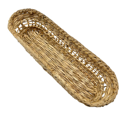 Hearth and Hand Woven Serve Basket Rustic Natural Straw Decorative Storage 16x5