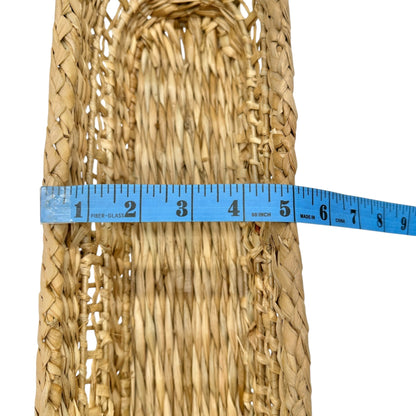 Hearth and Hand Woven Serve Basket Rustic Natural Straw Decorative Storage 16x5