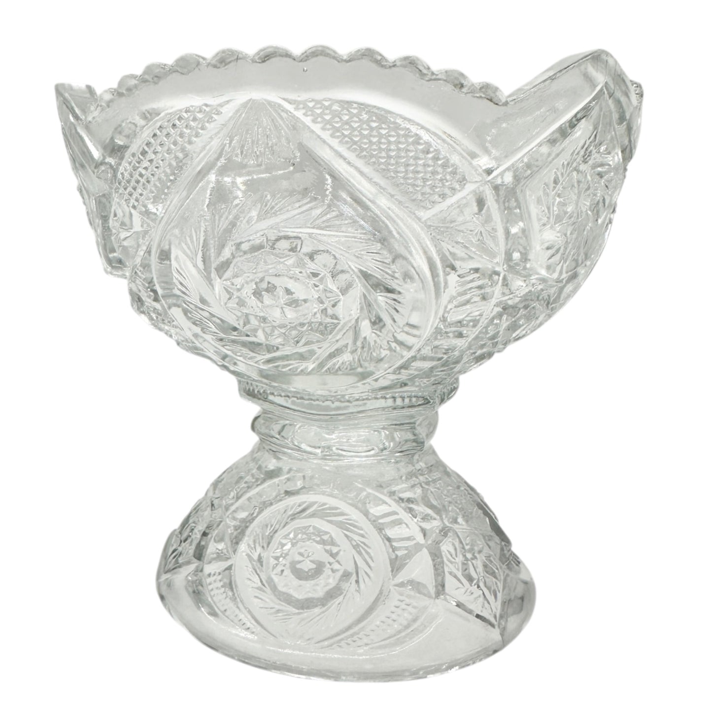 Buzz Star 15101 Whirligig US Glass Childs Punch Bowl 12 Glasses Intricate Design