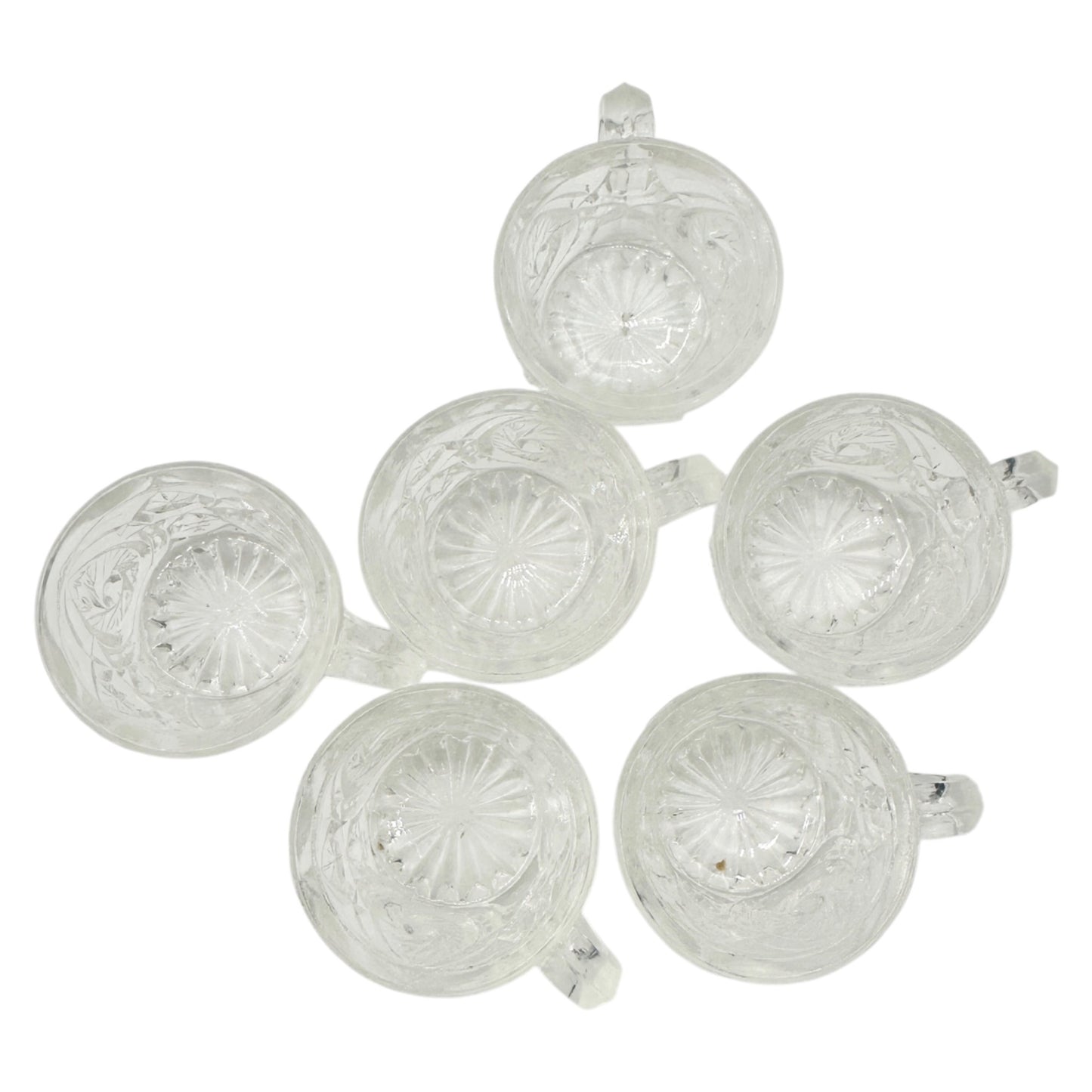 Buzz Star 15101 Whirligig US Glass Childs Punch Bowl 12 Glasses Intricate Design