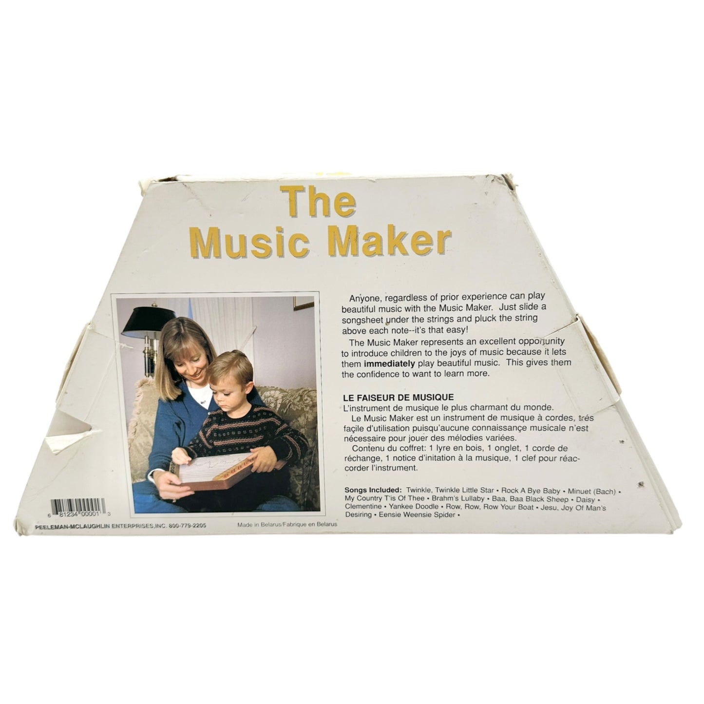 The Music Maker Wooden String Instrument With Songsheets Tuner and Spare Wire