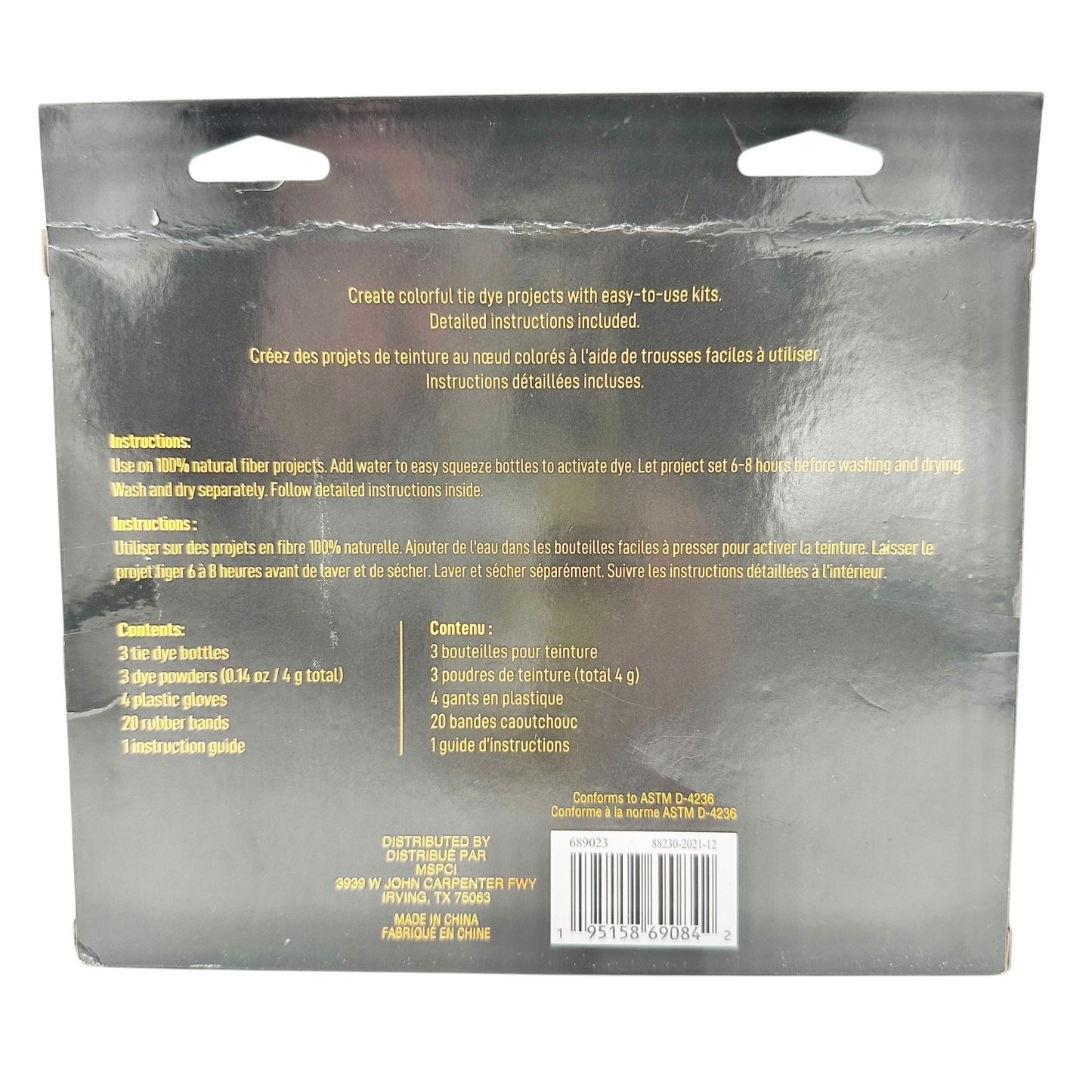 Make Market Spiral Tie Dye Kit With 3 Bottles 3 Dye Powders Gloves Rubber Bands