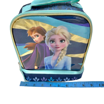 Disney Frozen II Insulated Lunch Bag and Bottle 9x8x5 Blue Anna Elsa by BioWorld