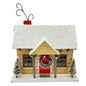 Christmas House Metal With Lights Trees Wreath Metal with Felt Bottom Festive
