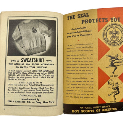 Boy Scouts of America 1942 Handbook For Boys Vintage Paperback Scouting