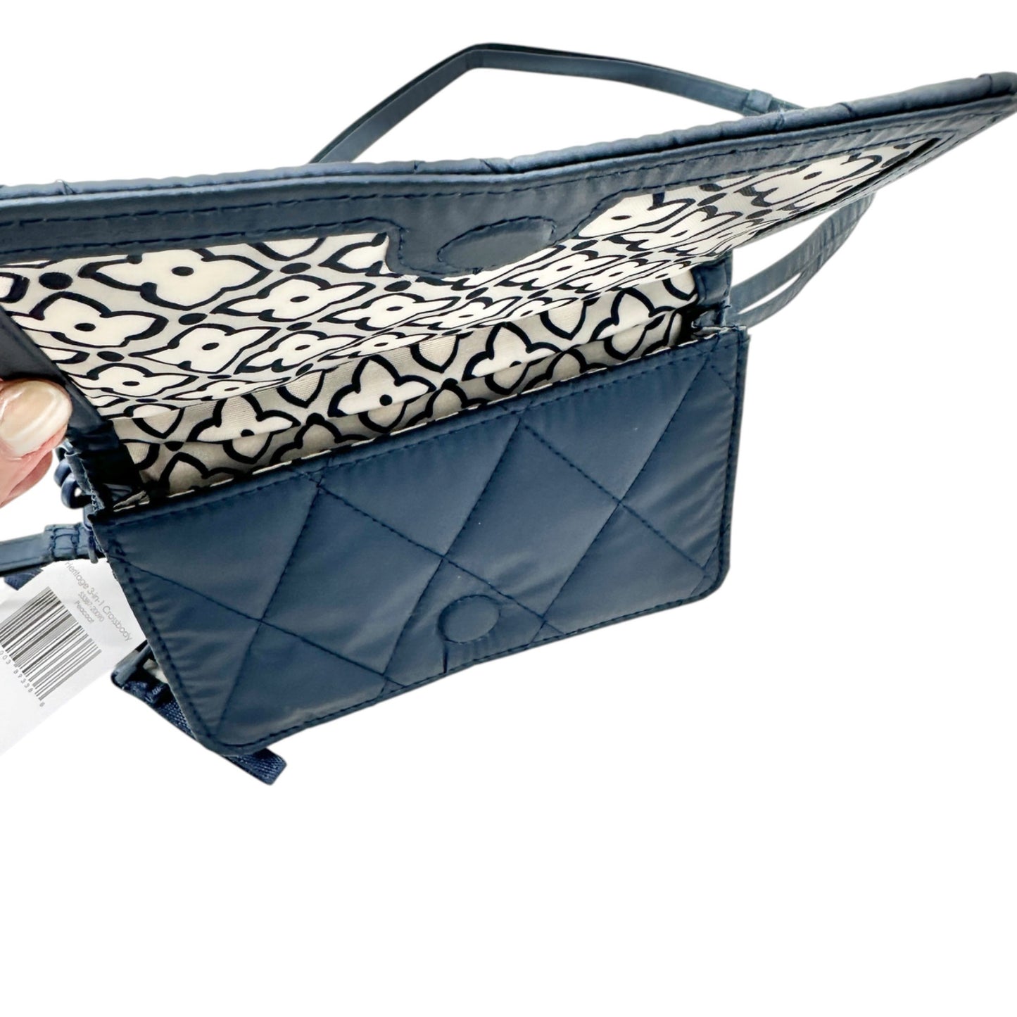 Vera Bradley Heritage 3-In-1 Crossbody Quilted Bag Peacoat Blue Ultralight NEW