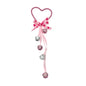 Valentines Day Heart Shaped Bell Door Knob Hanger Pink