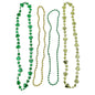 St. Patrick's Day Set of 4 Necklaces 2 Green 2 Gold Shamrocks and Beads