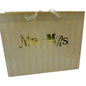 Wedding Gift Bag from American Greetings "Mr. & Mrs." Gold Striped 13x6x10