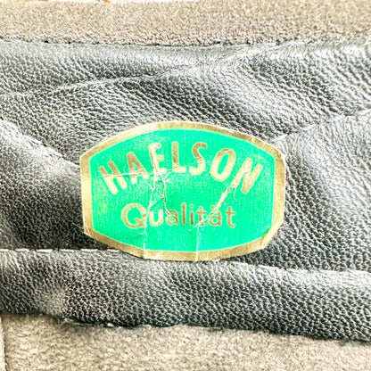 Vintage 1960s Youth Haelson German Lederhosen Suspenders Compass Suede Leather
