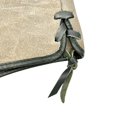 Vintage 1960s Youth Haelson German Lederhosen Suspenders Compass Suede Leather