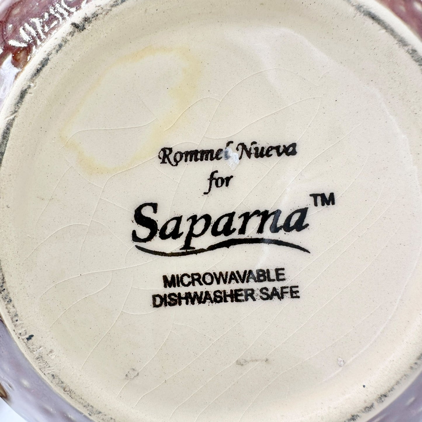 Vintage Saparna Rommel Nueva Ceramic Teapot Brown Speckled Finish With Lid