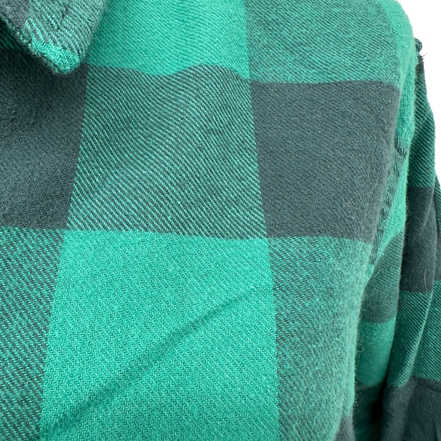 Universal Thread Buffalo Plaid Shirt Womens M Green Black Button-Down Cotton LS