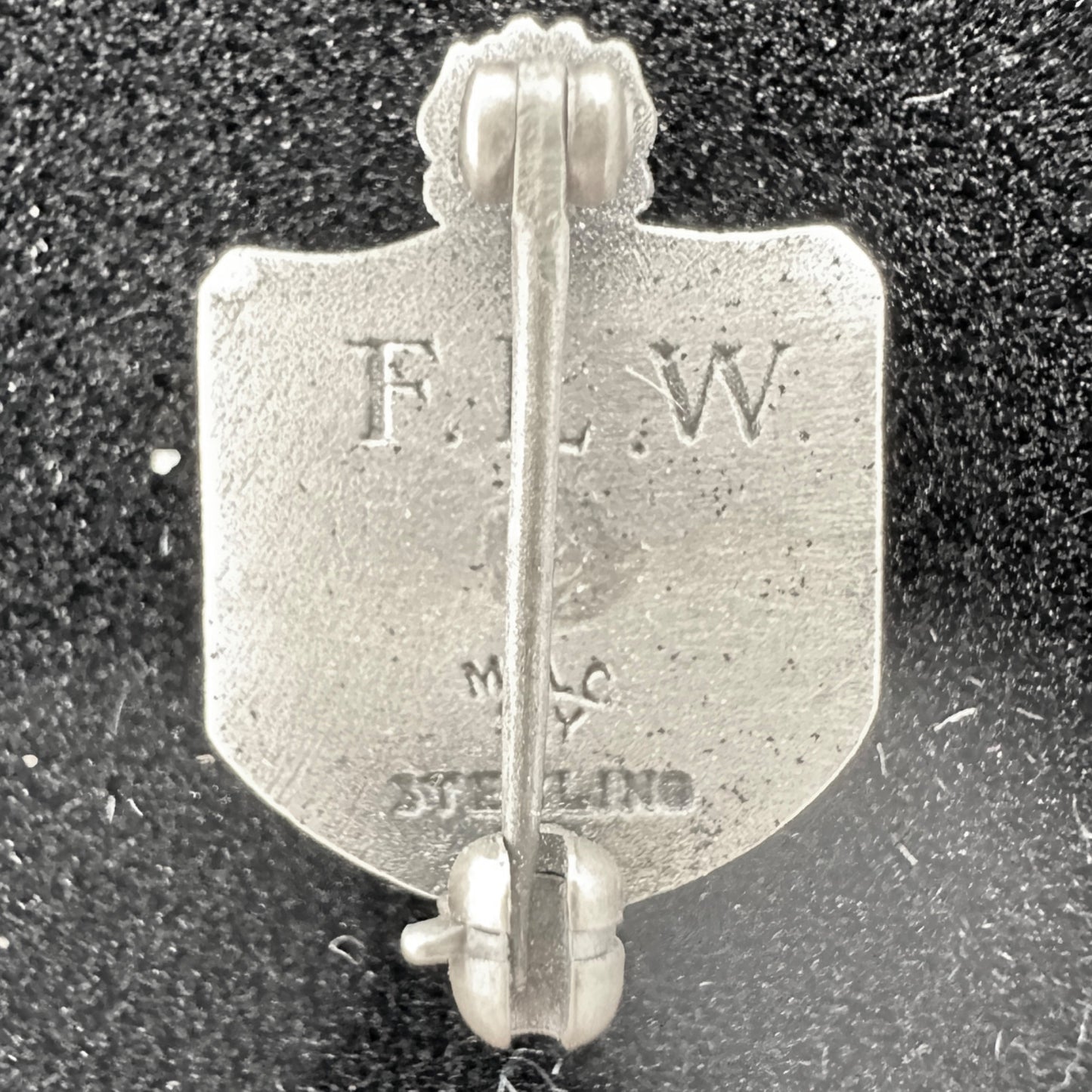 Sterling Silver RD Pin Badge With Wings and Torch Design By M.A.C NY Vintage