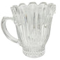 Vintage Clear Glass Creamer With Ribbed Design and Scalloped Rim 4 oz Capacity