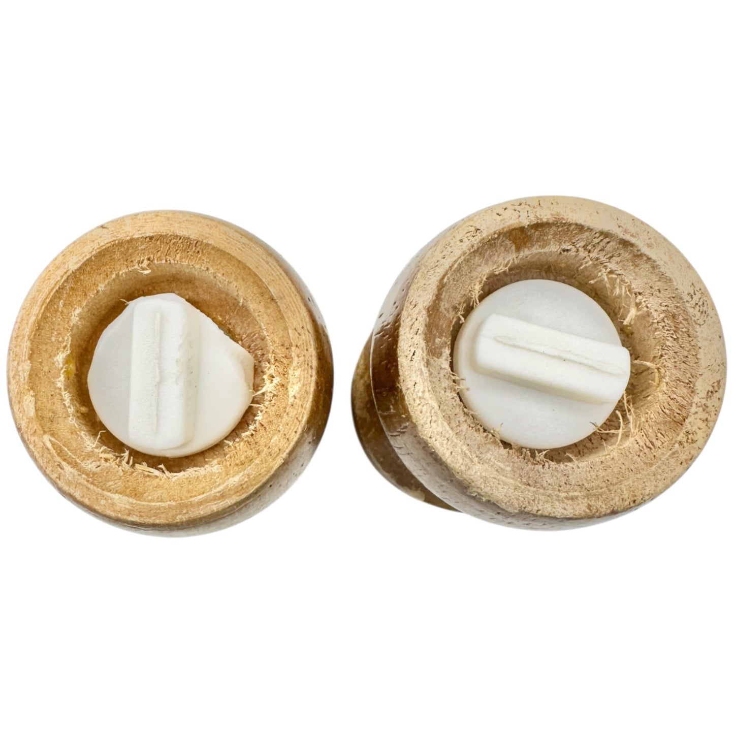 Vintage Wooden Salt and Pepper Shakers Rustic Tabletop Set Natural Finish 4"