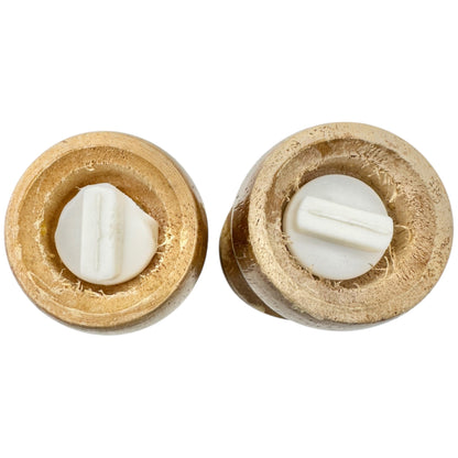 Vintage Wooden Salt and Pepper Shakers Rustic Tabletop Set Natural Finish 4"