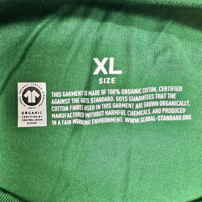 Jameson Green Organic Cotton Tee Shirt XL GOTS Certified Sustainable Ethical