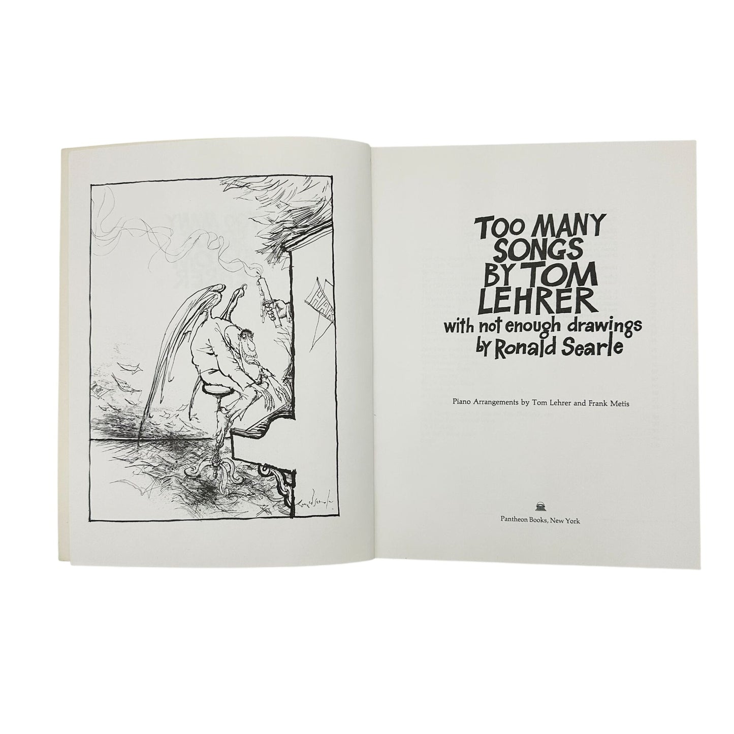 Too Many Songs By Tom Lehrer Lyrics Sheet Music Book Drawings By Ronald Searle
