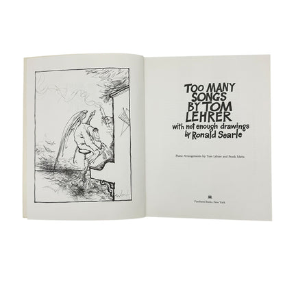 Too Many Songs By Tom Lehrer Lyrics Sheet Music Book Drawings By Ronald Searle