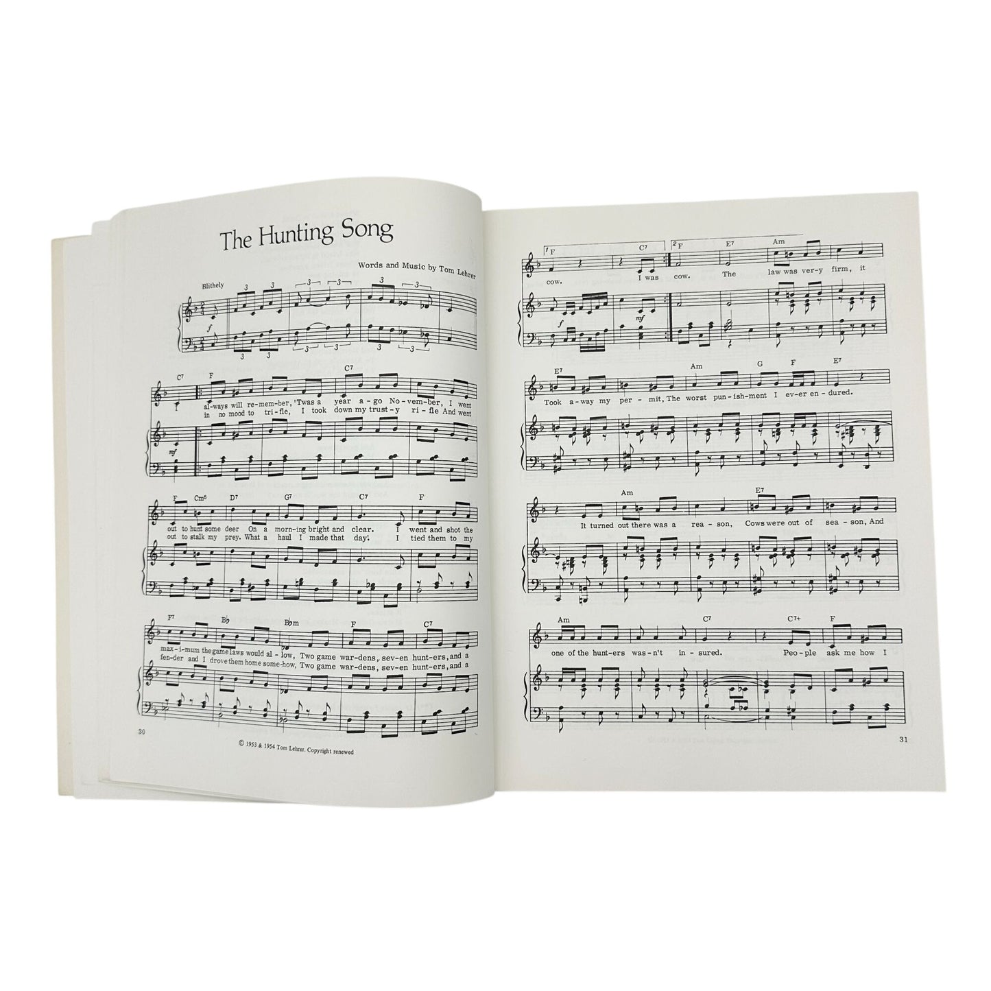 Too Many Songs By Tom Lehrer Lyrics Sheet Music Book Drawings By Ronald Searle