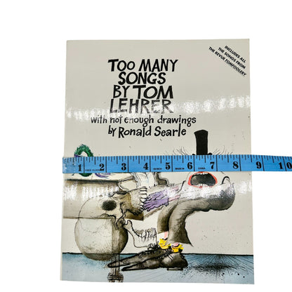 Too Many Songs By Tom Lehrer Lyrics Sheet Music Book Drawings By Ronald Searle