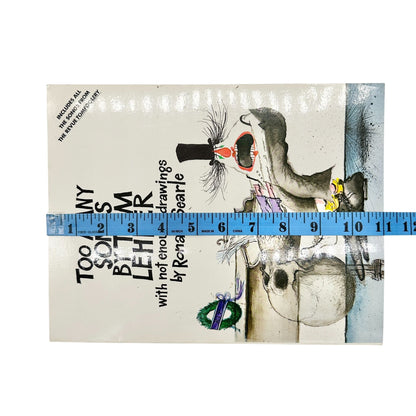 Too Many Songs By Tom Lehrer Lyrics Sheet Music Book Drawings By Ronald Searle